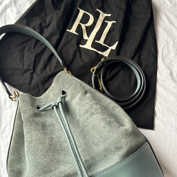 Ralph Lauren suede medium size bucket bag - Picture 5 of 7